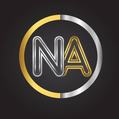 Altın vektör çizim na mektuplar