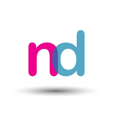 ND harfler ilk logo kimlik illüstrasyon
