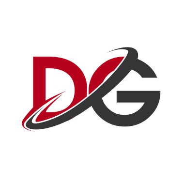 DG harfler ilk logo kimlik illüstrasyon