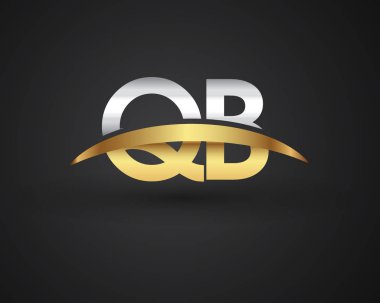 QB harfler ilk logo kimlik illüstrasyon