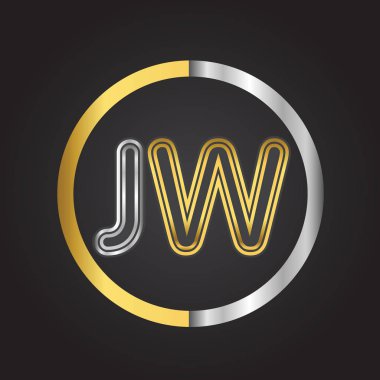 Altın harfler jw vektör çizim