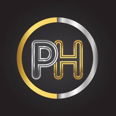 Altın harfler ph vektör çizim