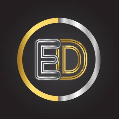 ed golden vektör çizim harfleri