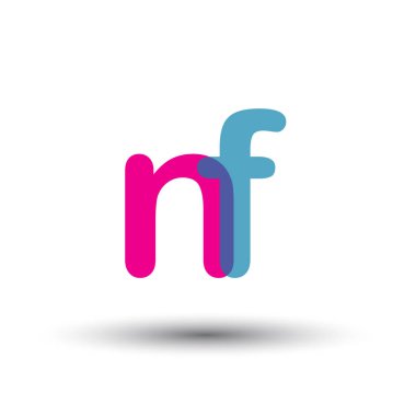 NF harfler ilk logo kimlik illüstrasyon