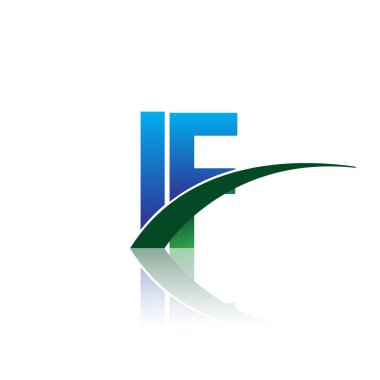 Eğer mavi ve yeşil harfler illüstrasyon vektör