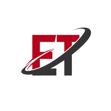 Et harfler ilk logo kimlik illüstrasyon