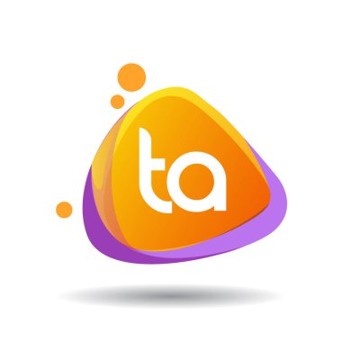 renkli vektör çizim, alfabe harf ta