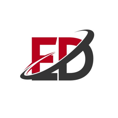 Ed harfler ilk logo kimlik illüstrasyon