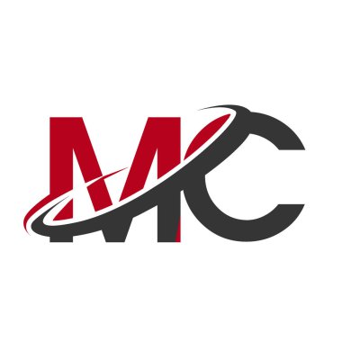 Kırmızı ve siyah harfler mo vektör çizim