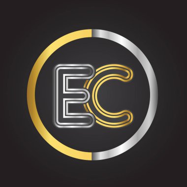 Altın harfler ec vektör çizim