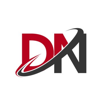 DN harfler ilk logo kimlik illüstrasyon