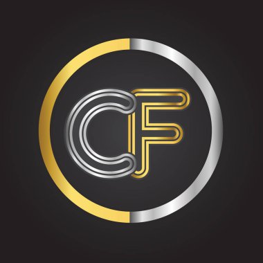 CF harfleri ilk logo kimlik illüstrasyon