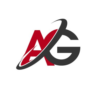 AG harfler ilk logo kimlik illüstrasyon