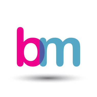 renkli vektör logo ile bm mektuplar