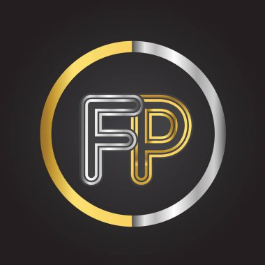Altın harfler fp vektör çizim