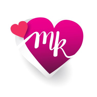 vektör logo ile mk mektuplar