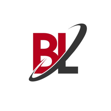 BL harfler ilk logo kimlik illüstrasyon
