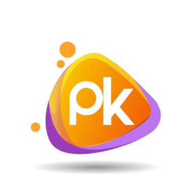 harfler PK ile renkli vektör logo