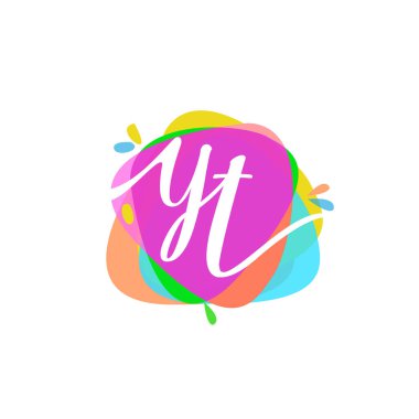 renkli vektör logo ile yt mektuplar