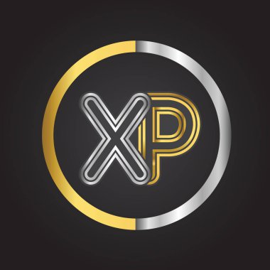 Gümüş altın harfler xp ile vektör çizim