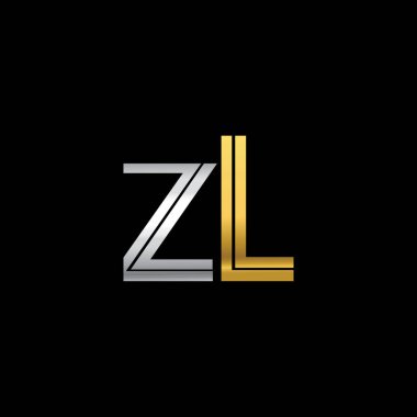 zl harfler ilk logo kimlik illüstrasyon