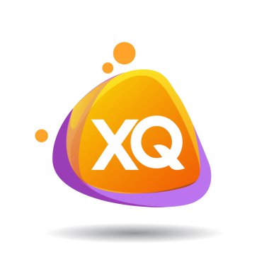 renkli vektör çizim, alfabe harfleri xq