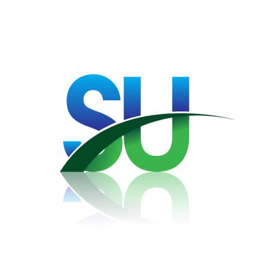 mavi ve yeşil harfler su vektör çizim