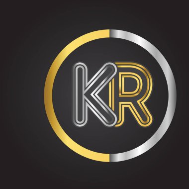 Altın harfler kr vektör çizim