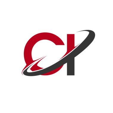 CI harfler ilk logo kimlik illüstrasyon