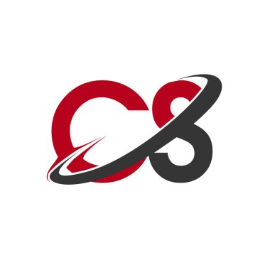 CS harfler ilk logo kimlik illüstrasyon