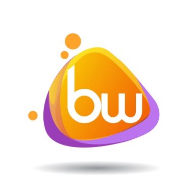 renkli vektör logo ile bw mektuplar