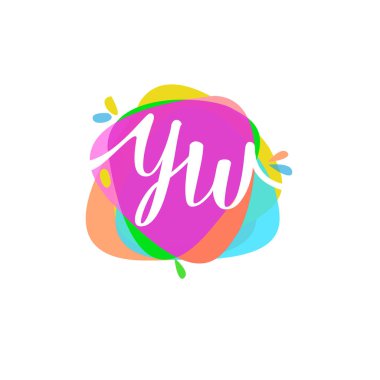 renkli vektör logo harfleri yw ile