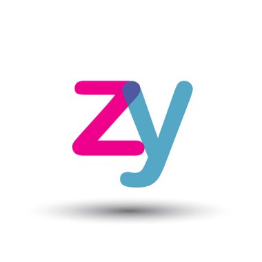 renkli vektör logo harfleri zy ile