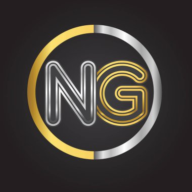 Altın harfler ng vektör çizim