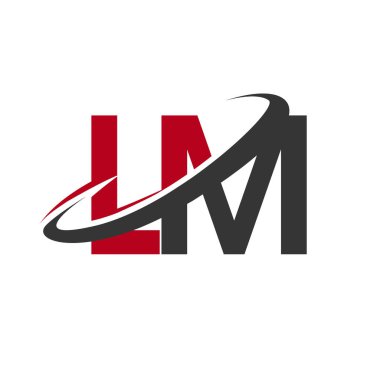 Kırmızı ve siyah alfabesi harfleri lm vektör çizim