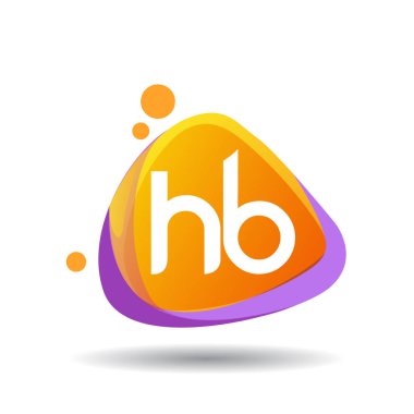 renkli vektör logo harfleri hb ile