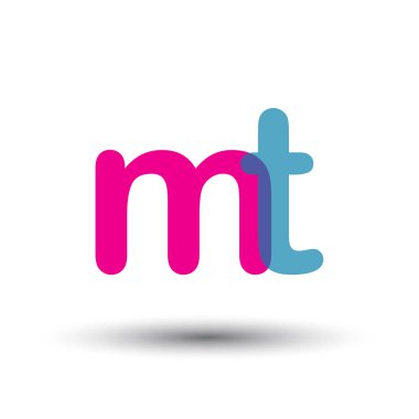 MT harfler ilk logo kimlik illüstrasyon