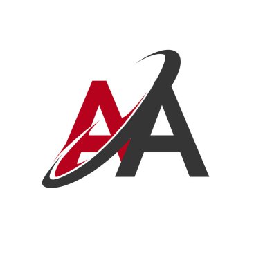 AA harfler ilk logo kimlik illüstrasyon