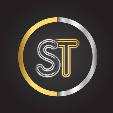 Altın harfler st vektör çizim