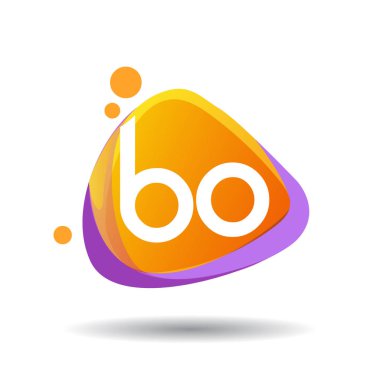 renkli vektör logo ile bo mektuplar