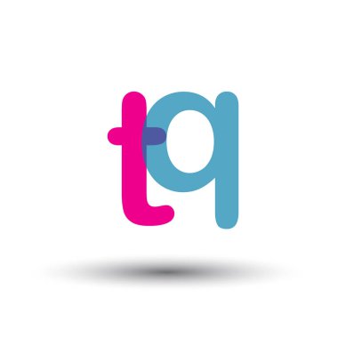 renkli vektör logo harfleri tq ile