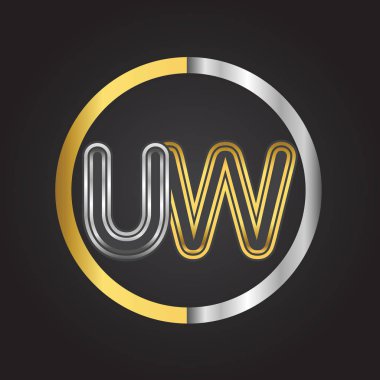 altın harfler UW vektör Illustration