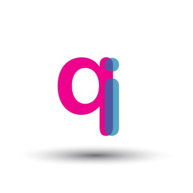 renkli vektör logo harfleri qi ile