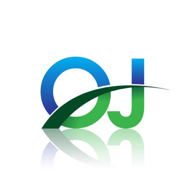 mavi ve yeşil vektör çizim oj mektuplar