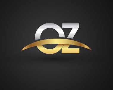 Oz harfler ilk logo kimlik illüstrasyon