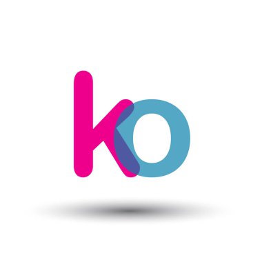 renkli vektör logo harfleri ile ko