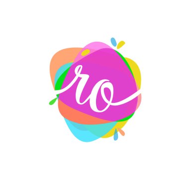 Renkli vektör logo harfleri ro ile