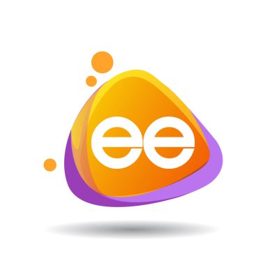 Renkli vektör logo harfleri ee ile