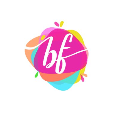 Renkli vektör logo harfleri bf ile
