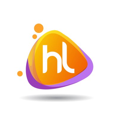 renkli vektör logo harfleri hl ile